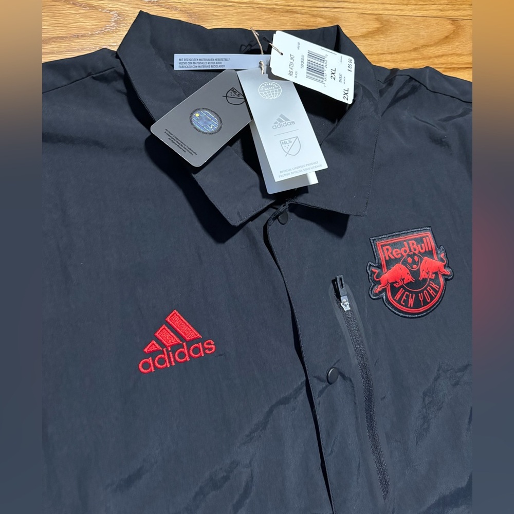 Adidas RED BULL Anthem Warm-up/Training Top/Jacket Men's Sz 2XL NEW! - Picture 6 of 9